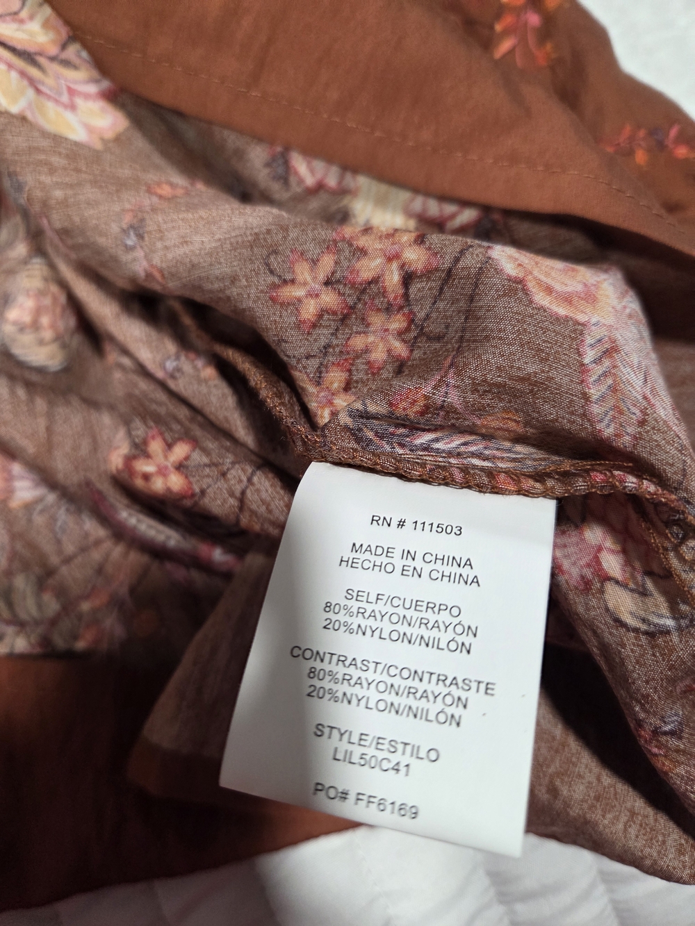 Figueroa &flower Floral Dress XL - Picture 4 of 5